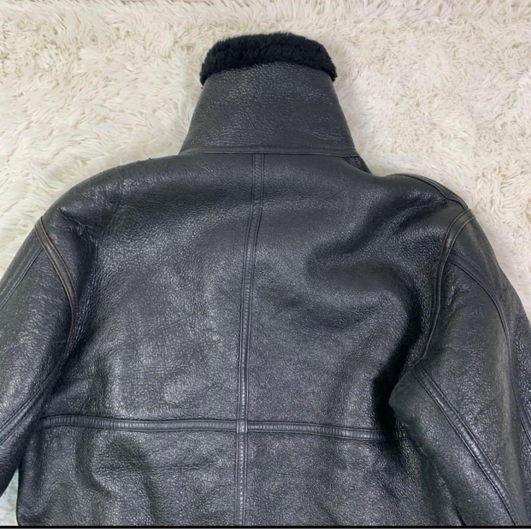 《激レア》B-3 ムートンジャケット ブラック メンズ ボンバー 羊革 M