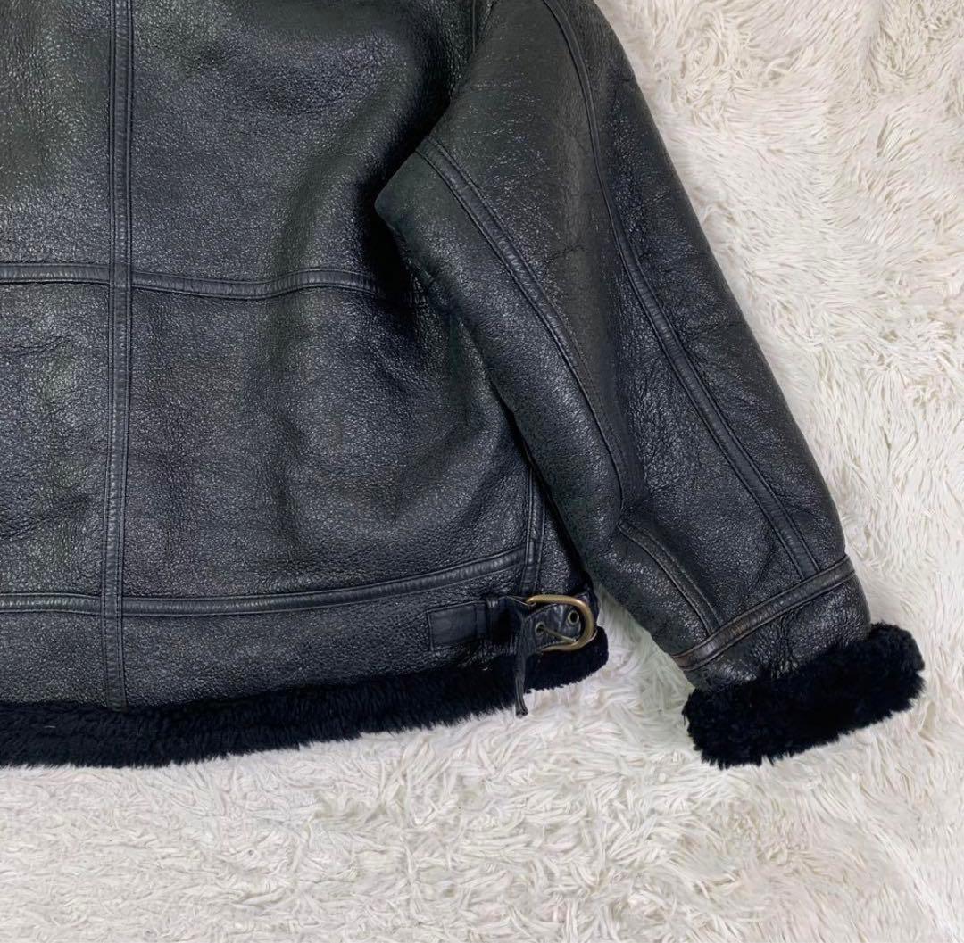 《激レア》B-3 ムートンジャケット ブラック メンズ ボンバー 羊革 M