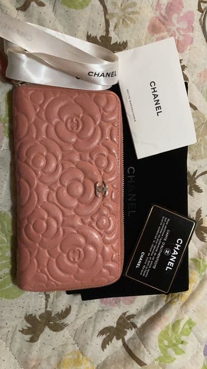 CHANEL カメリア 長財布 箱無し アウトレット