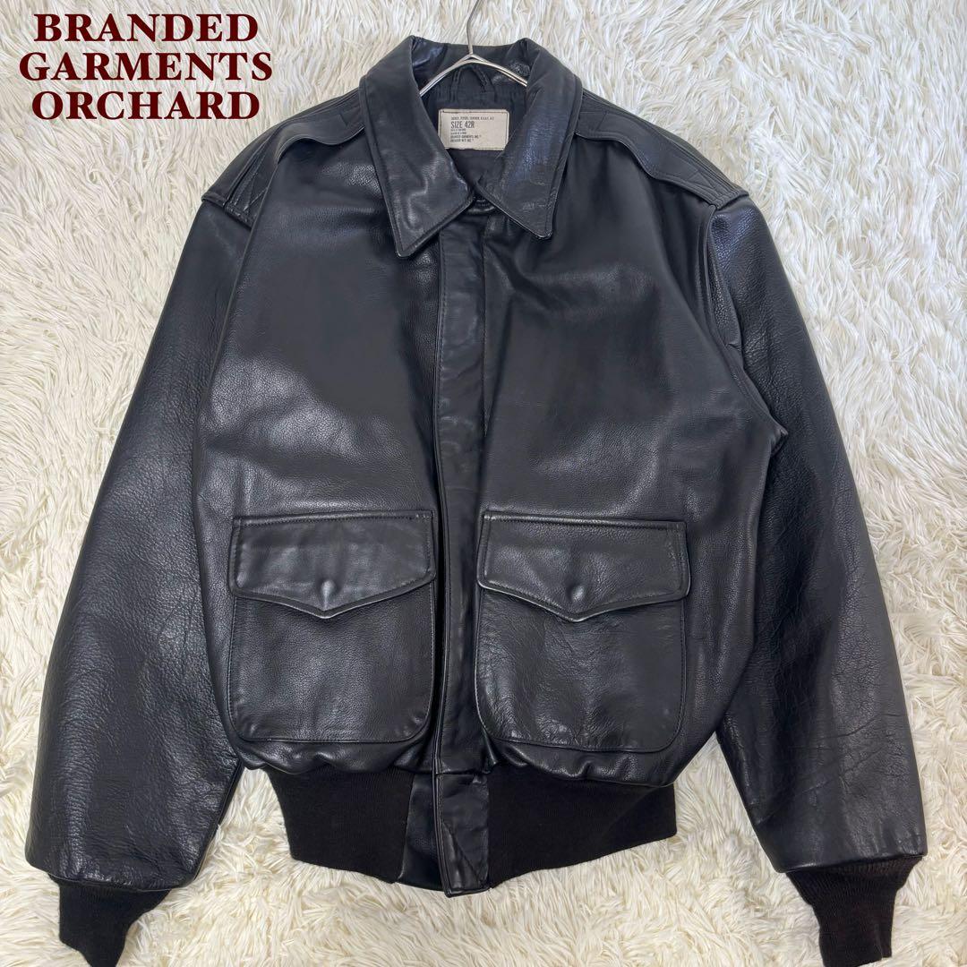 希少✨90's レザージャケット A-2 フライト　米軍官給品　42 本革　黒 楽天市場】米軍タイプ A-2フライトジャケット JJ260YN メンズ A2