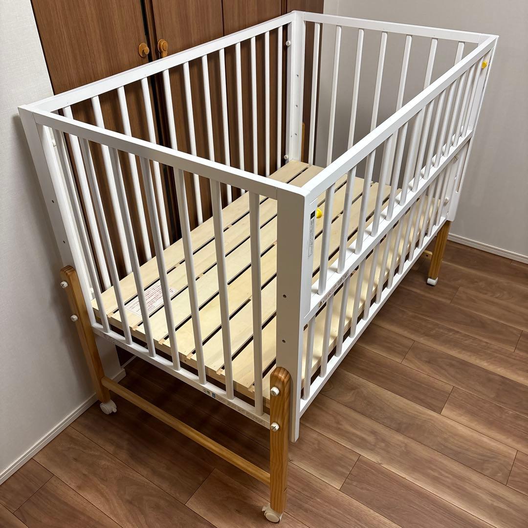 pacopako キホンベビーベッド　スライド+キャスター付き Amazon.co.jp: yamatoya キホン ベビーベッド ナチュラル スライド