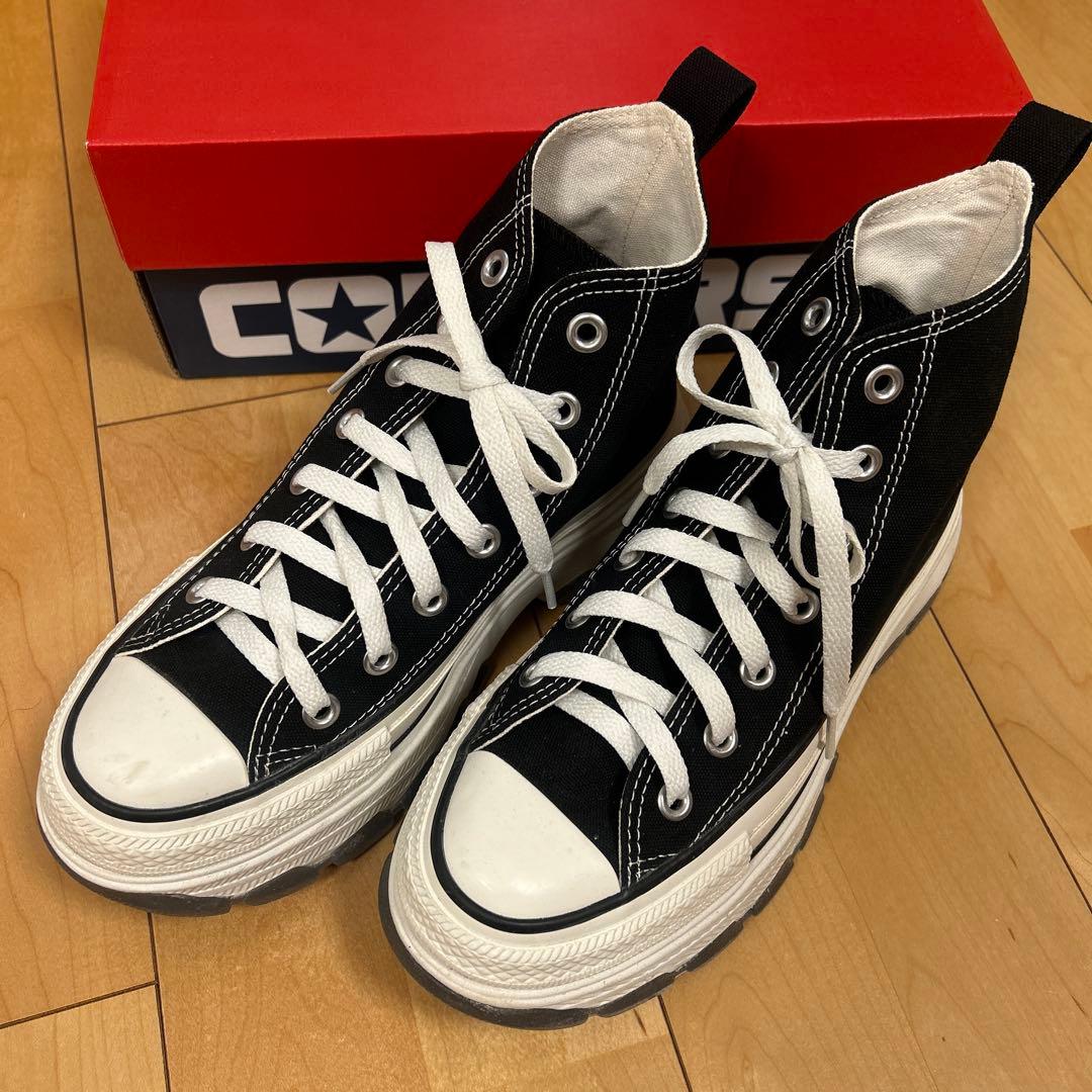 CONVERSE ALL STAR 厚底 ブラック24センチ - メルカリ