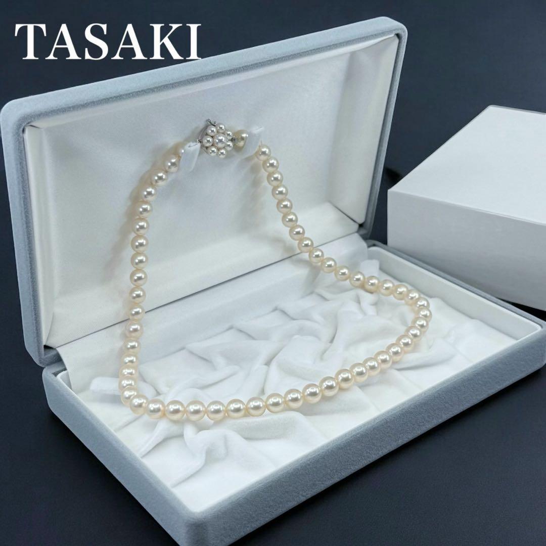 最高峰】タサキ アコヤ 本真珠 パール ネックレス 7.5 花珠クラス