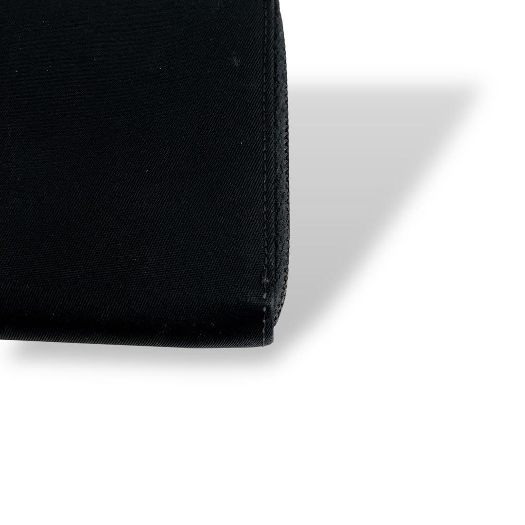 プラダ ラウンドジップ 長財布 三角ロゴ ロングウォレット 黒 ナイロン