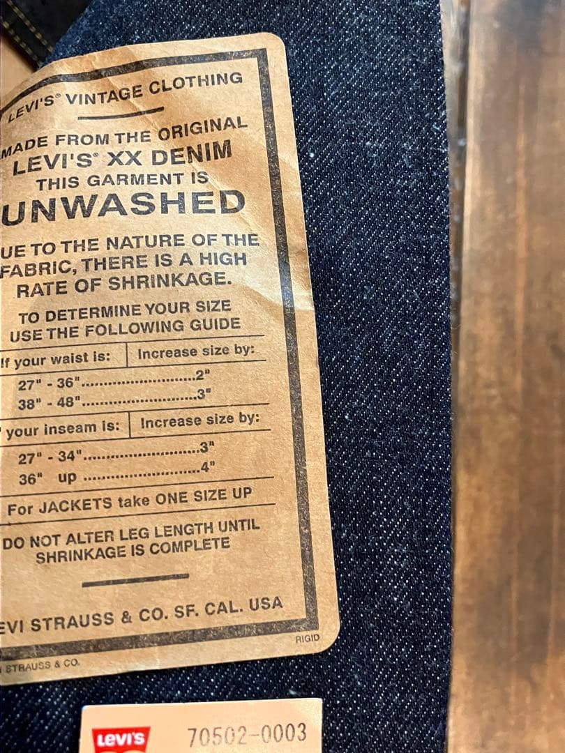 リーバイス LVC 507XX バレンシア99年3月製デッドストック - メルカリ