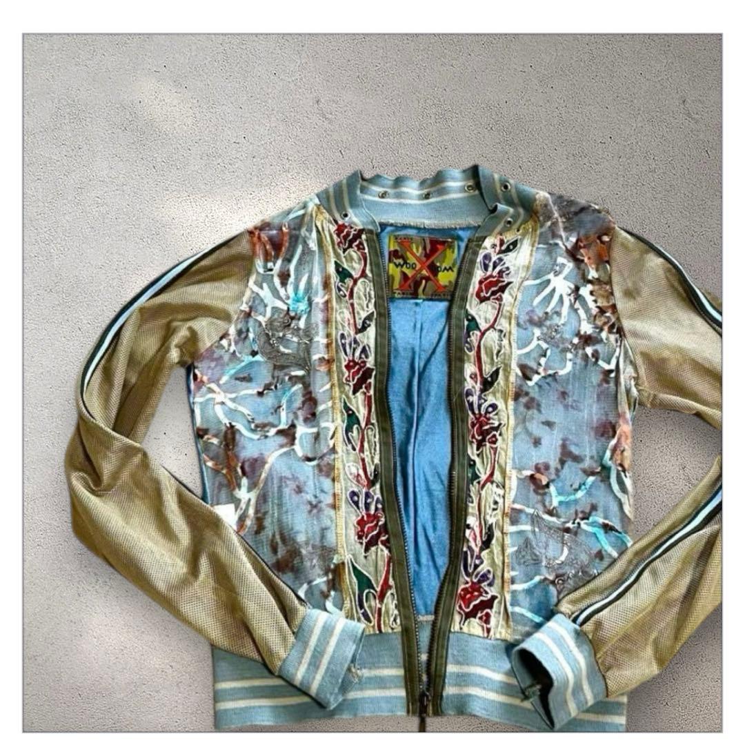 希少＊ヴィンテージ 刺繍入りメッシュ スカジャン S 希少＊ヴィンテージ 刺繍入りメッシュ スカジャン S