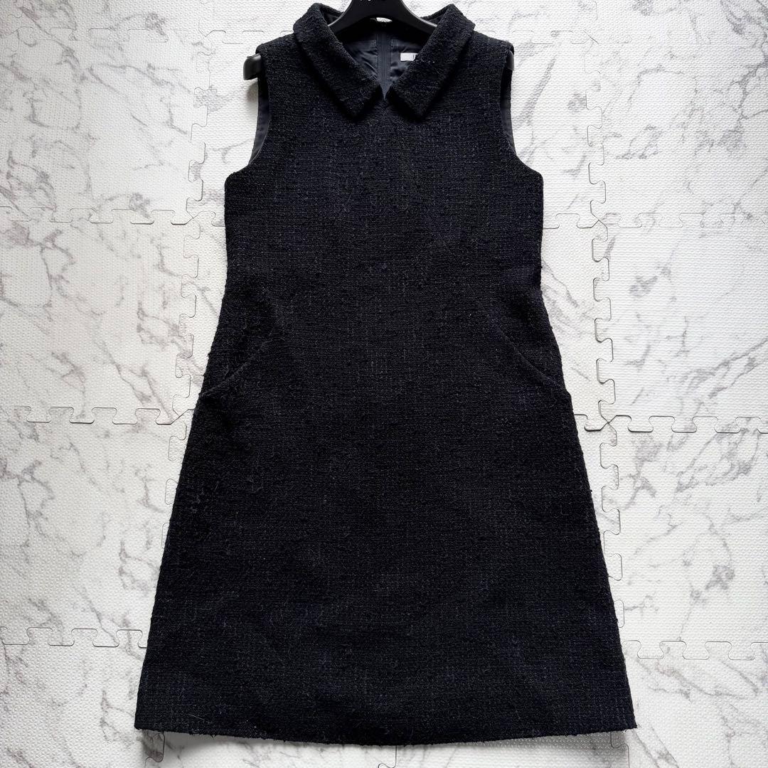 美品✨フォクシー ドレス モダンギャルソン ツイード 襟付き ワンピース