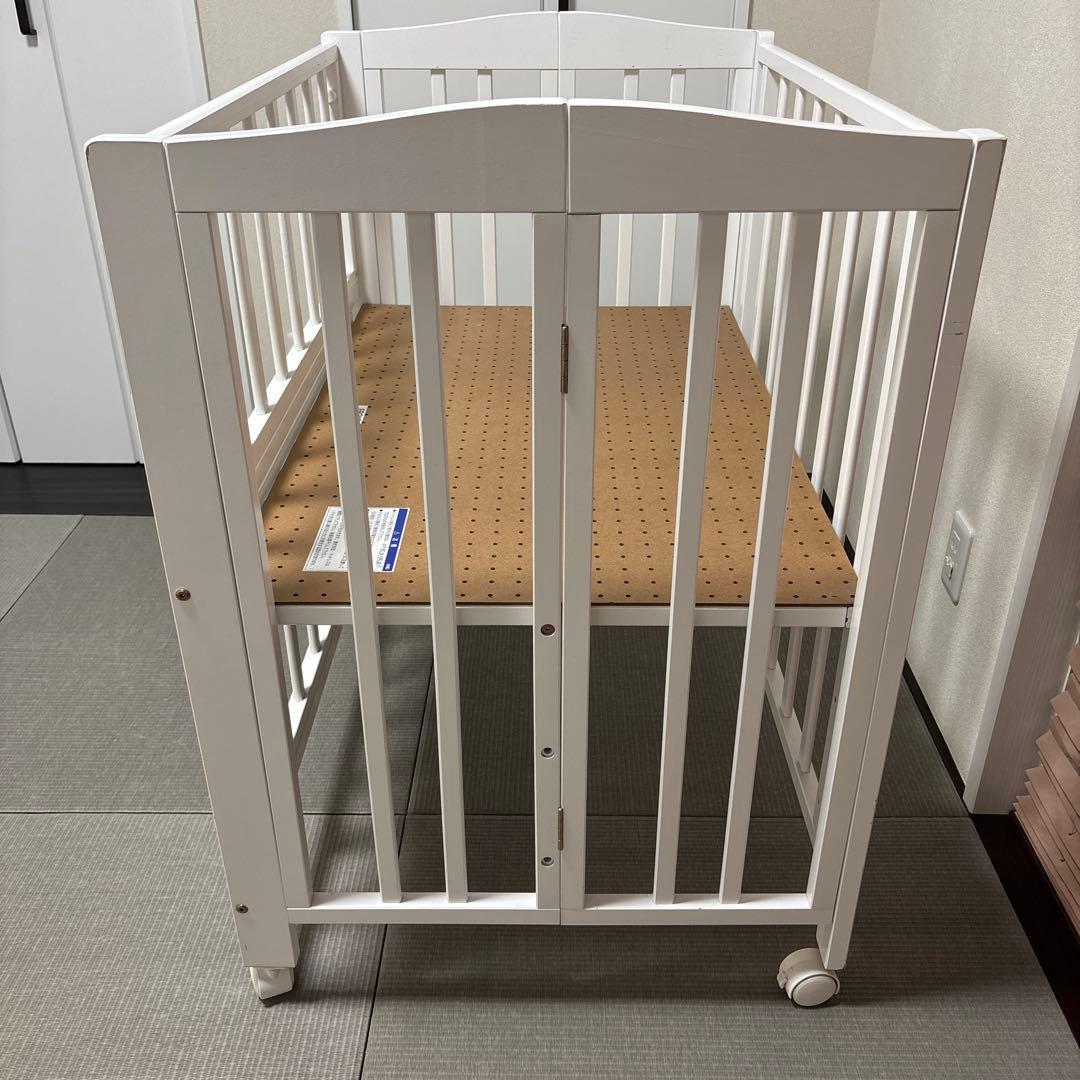 送料込み！KATOJI ベビーミニベッド ホワイト 折りたたみ たのメル便