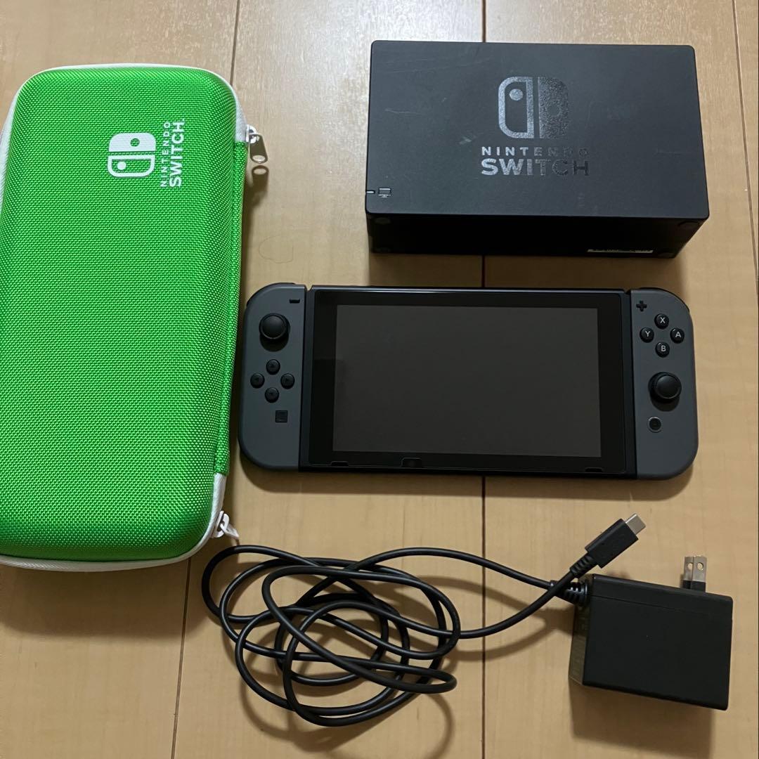 Nintendo Switch 本体 グレー ケース 充電器 ドック セット