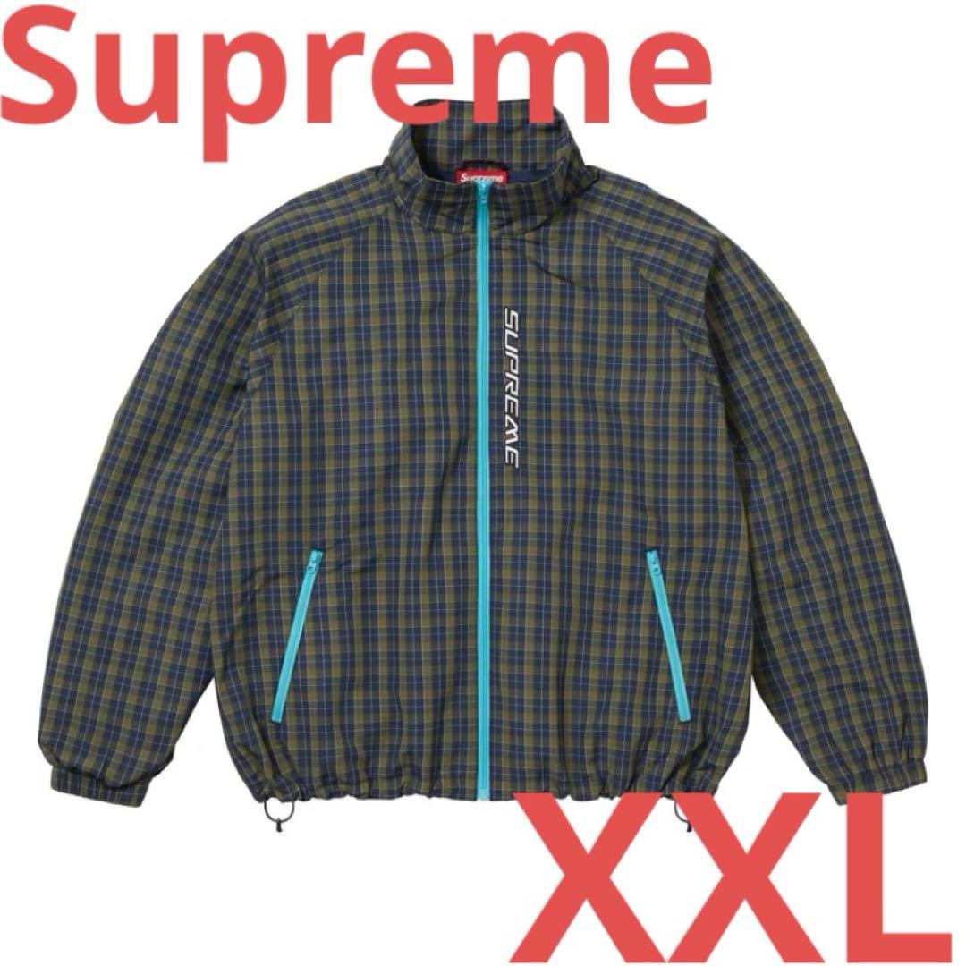 Supreme Plaid Track Jacket Navy XXL - メルカリ
