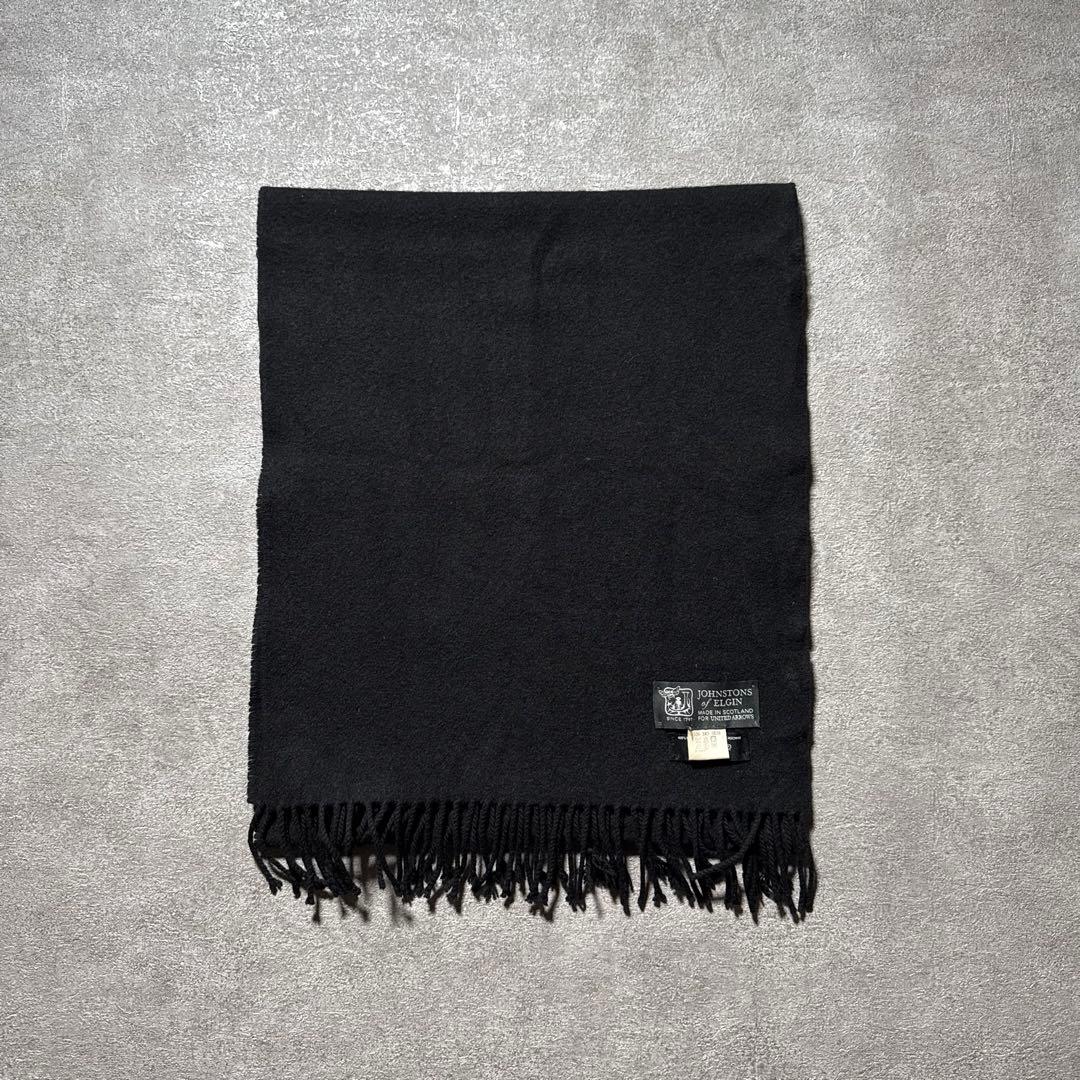 JOHNSTONS of ELGIN UNITED ARROWS マフラー 黒 - メルカリ