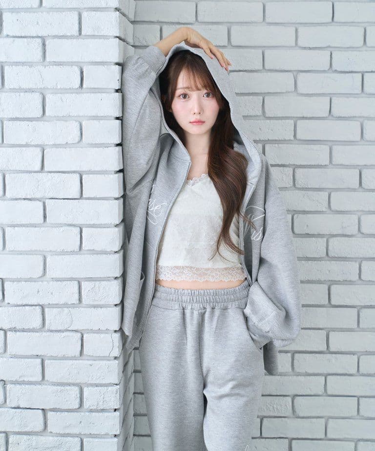 RoséMuse Logo 3d embroidery hoodie・pants