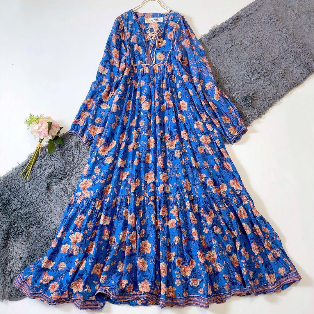 極美品ꕥザシンゾーン 23SS コットンフラワープリントホーリードレス