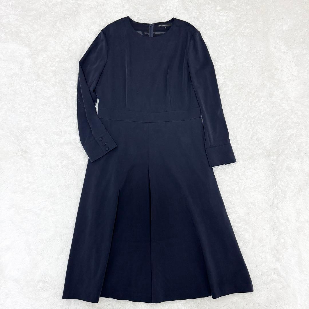 23区】美品☆ネイビー フォーマルワンピース フレア Aライン ロング 行事