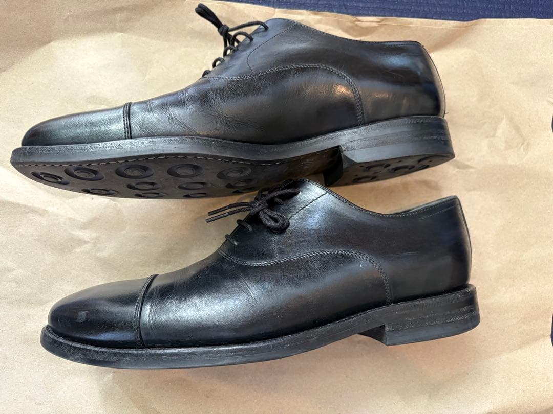 ジャランスリワヤ 98321 内羽根ストレートチップ 黒 UK8 - メルカリ