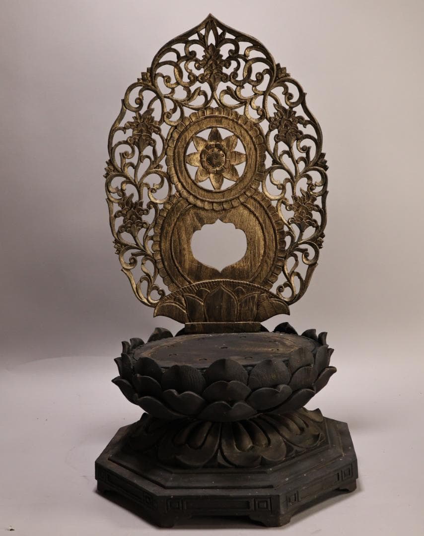 BK493 東洋彫刻 仏教美術 阿弥陀如来坐像 木彫 彩色 置物 高約62cm