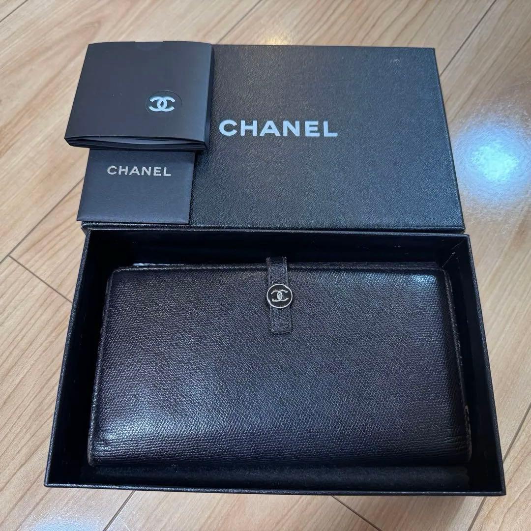正規品】CHANEL シャネル 長財布 ココボタン レザー ブラック - メルカリ