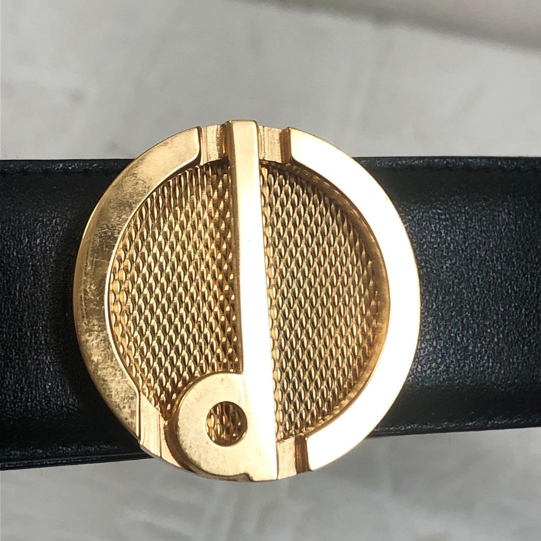 dunhill ダンヒル レザー ゴールド金具 ベルト ブラック dバックル