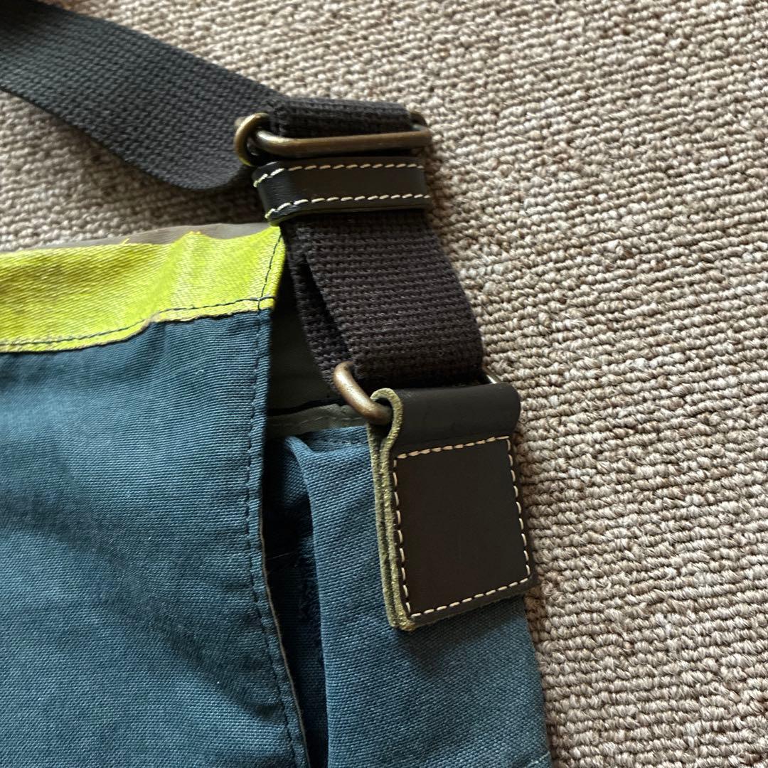 バ*ィ様 消防服を再利用・リデザイン メッセンジャーバッグ 川崎 一点