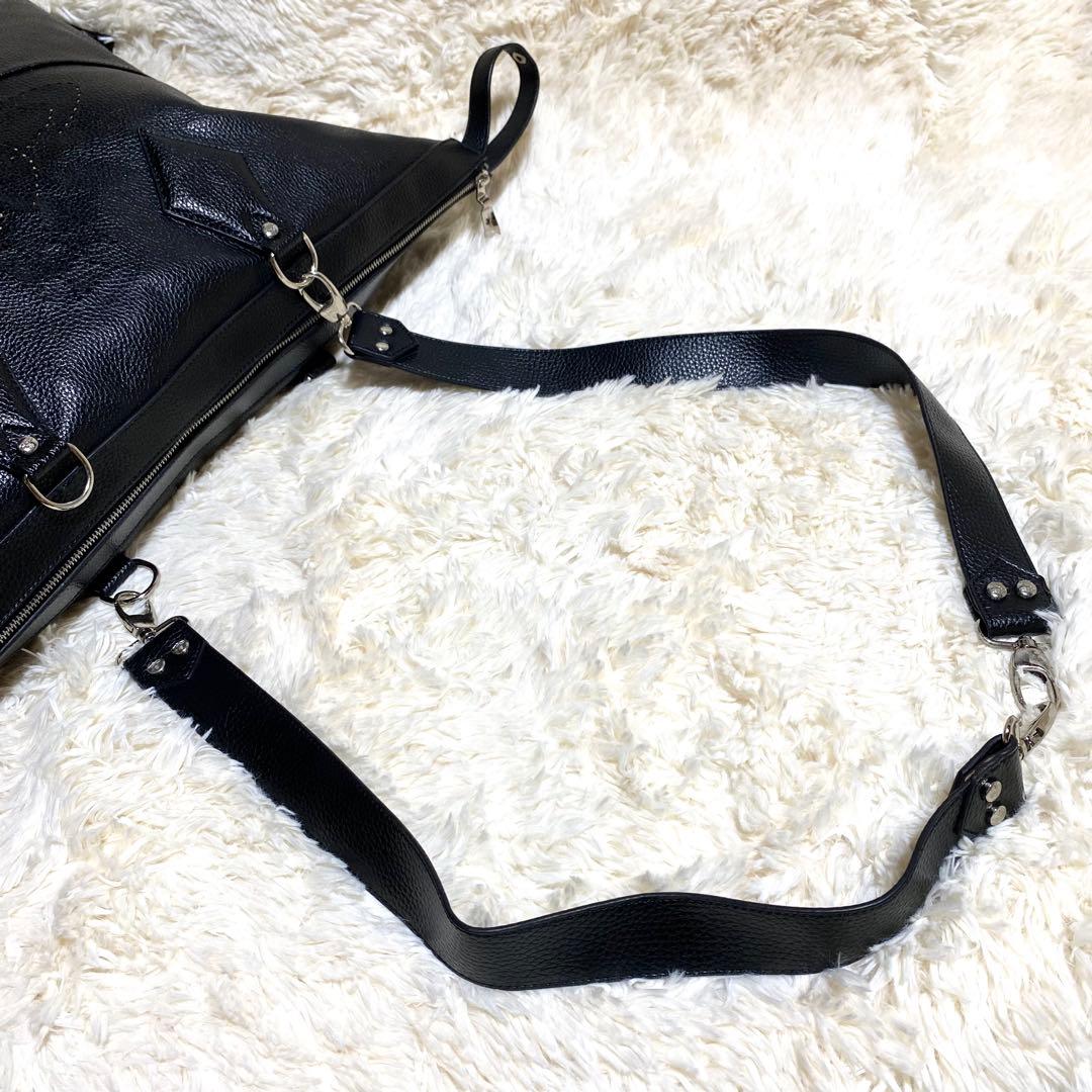 希少】☆ヴィヴィアンウエストウッド☆レザーボストンバッグ☆特大 黒