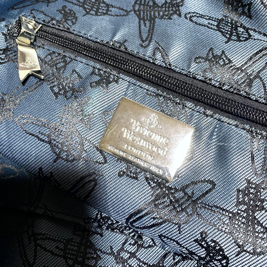 希少】☆ヴィヴィアンウエストウッド☆レザーボストンバッグ☆特大 黒