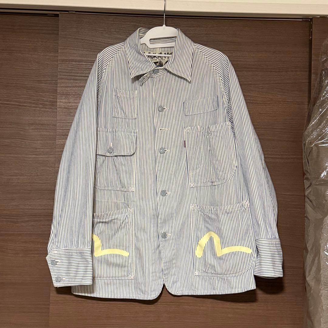 d*t様 山根親子時代 EVISU エヴィス 1012 ヒッコリー カバーオール 山根親子時代 EVISU エヴィス 1012 ヒッコリー カバーオール 42 - メルカリ