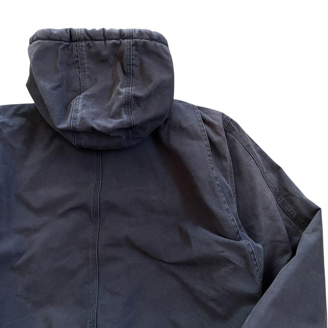 BERNE アクティブジャケット 企業ロゴ M フェード ダック地 短丈 古着