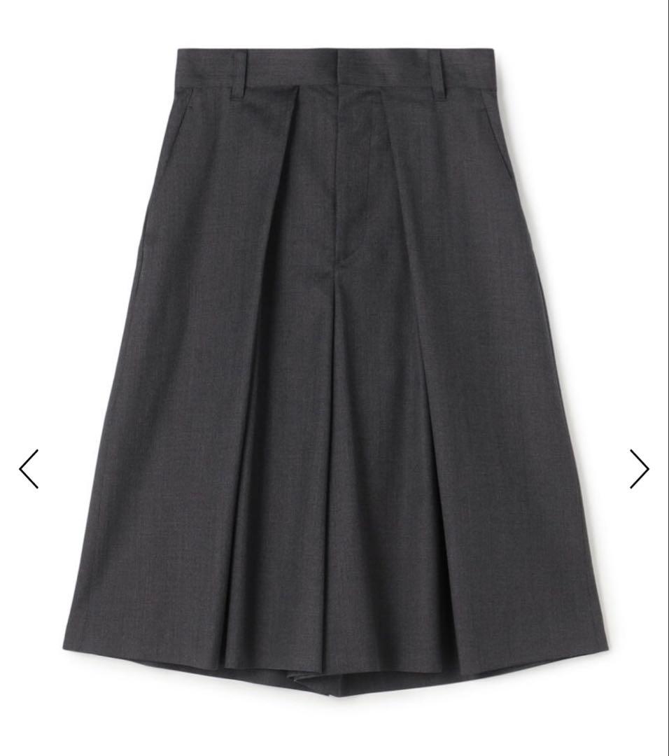 Edition ゼニア タックワイドハーフパンツ size34（7号）グレー - メルカリ