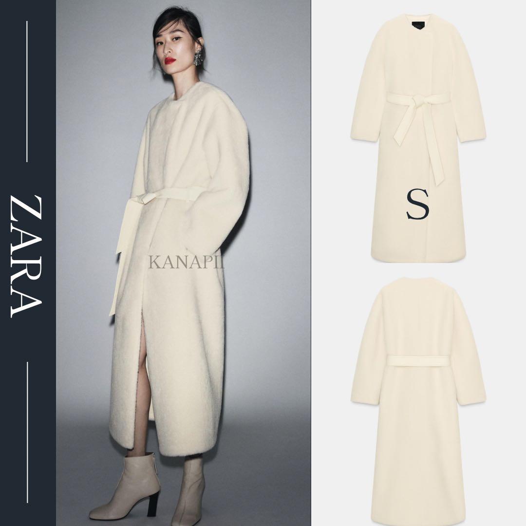ZARA ZWコレクション フェイクファーコート S 新品 org.jpg