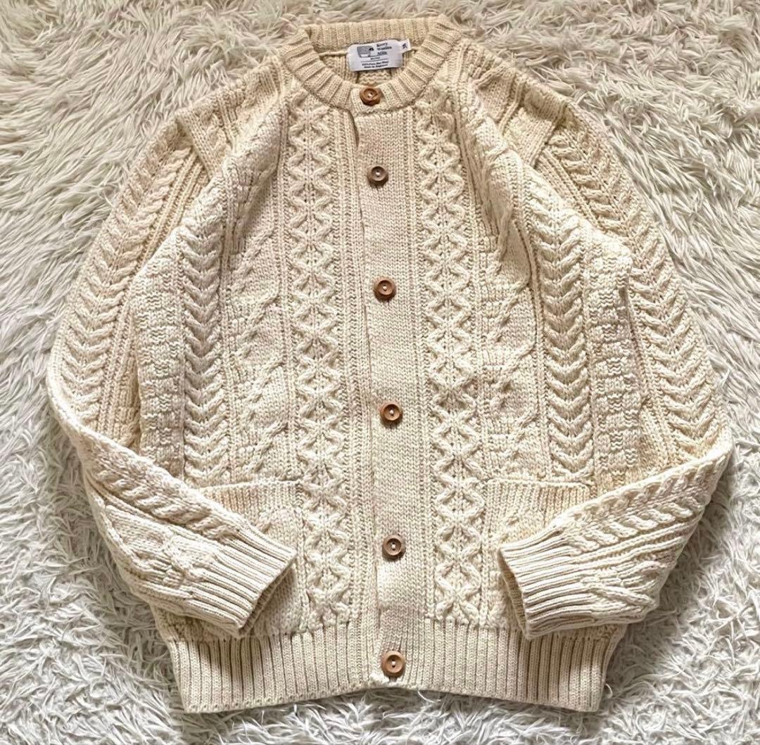 【美品】Kerrywoollenmills ケーブルニットカーディガン Kerrywoollenmills（ケリーウーレンミルズ） アランケーブル カラー