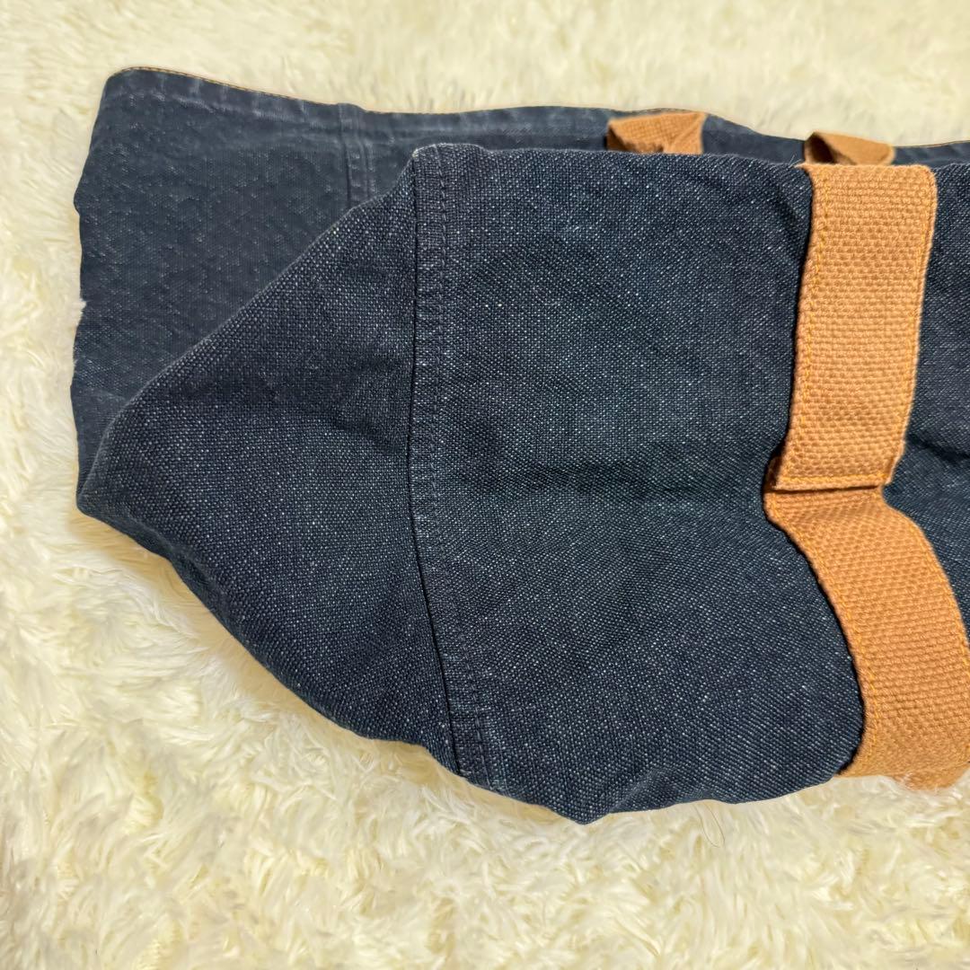 45R 再びダックのセイルトートバッグ インディゴ 大容量 A3可 デニム