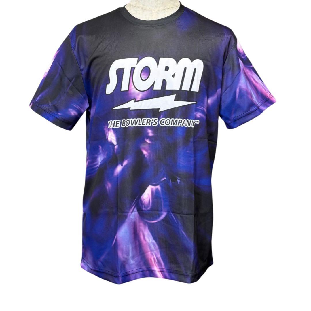 新品 ストーム ロゴ ボウリングウェア【XLサイズ】スポーツウェア 紫