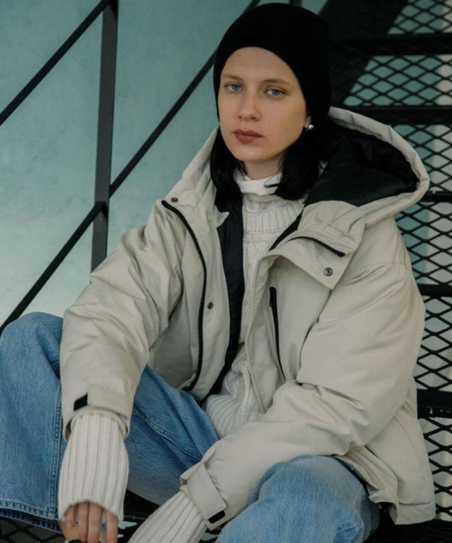 アーバンリサーチサニーレーベル◎フーディーダウンジャケット/ライト