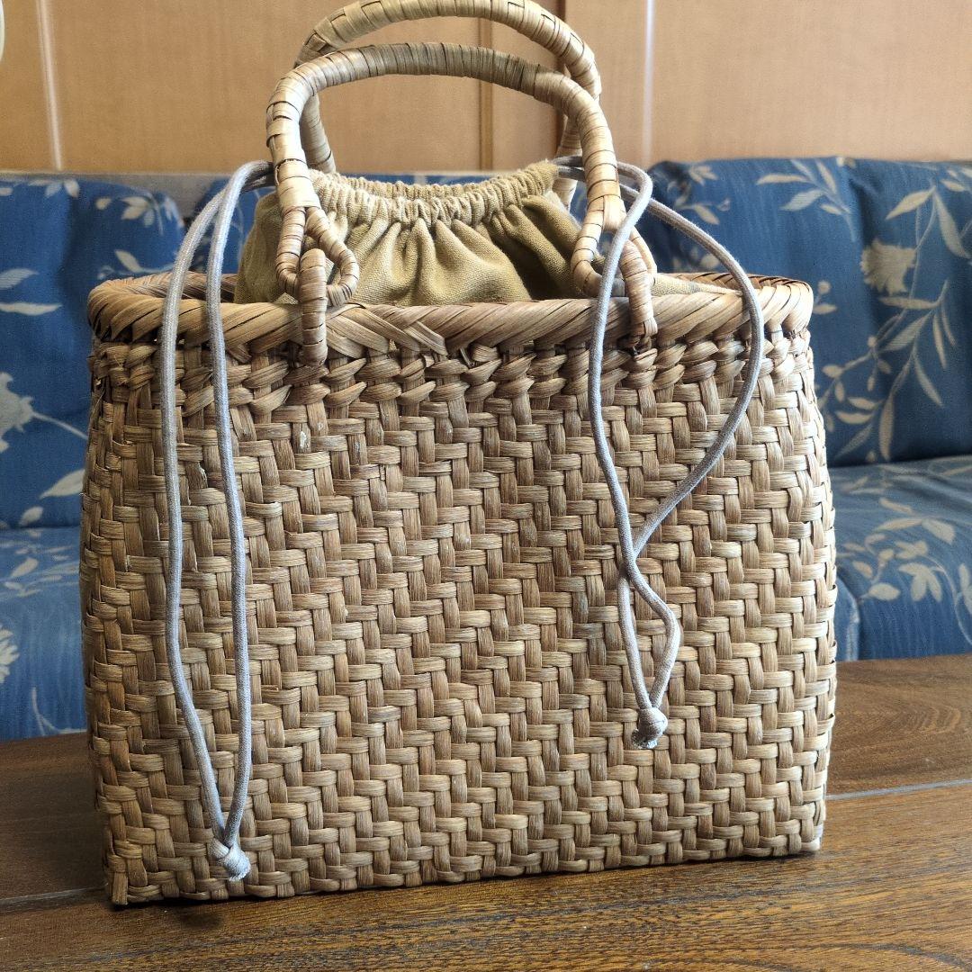 山葡萄かごバック かごバッグ 山葡萄かごバッグW29xD10xH17cm 本革メッシュ編 栃木レザー
