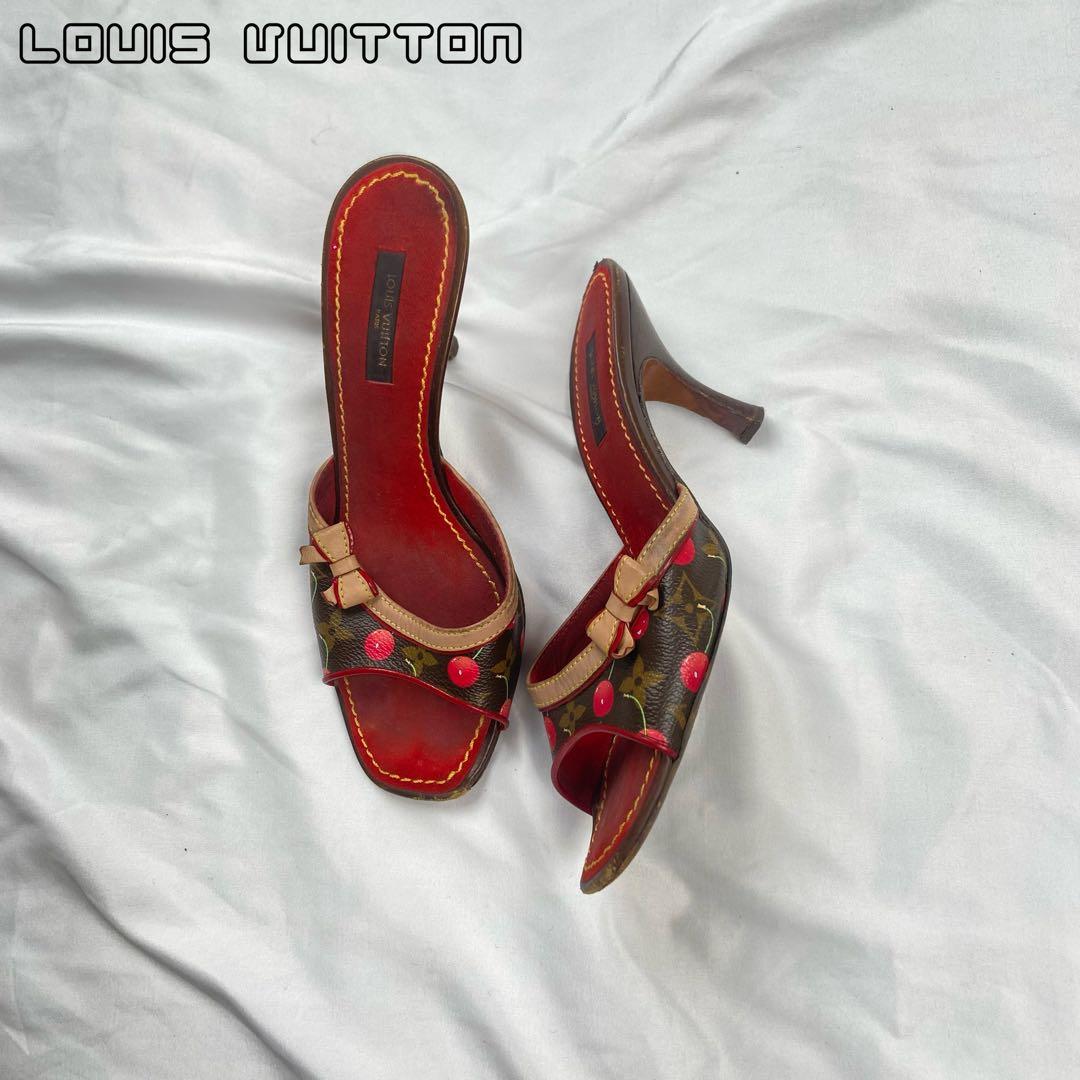 LOUIS VUITTON モノグラム 村上隆コラボ チェリー ミュールサンダル 楽天市場】ルイ・ヴィトン モノグラム・チェリー ミュール 村上隆