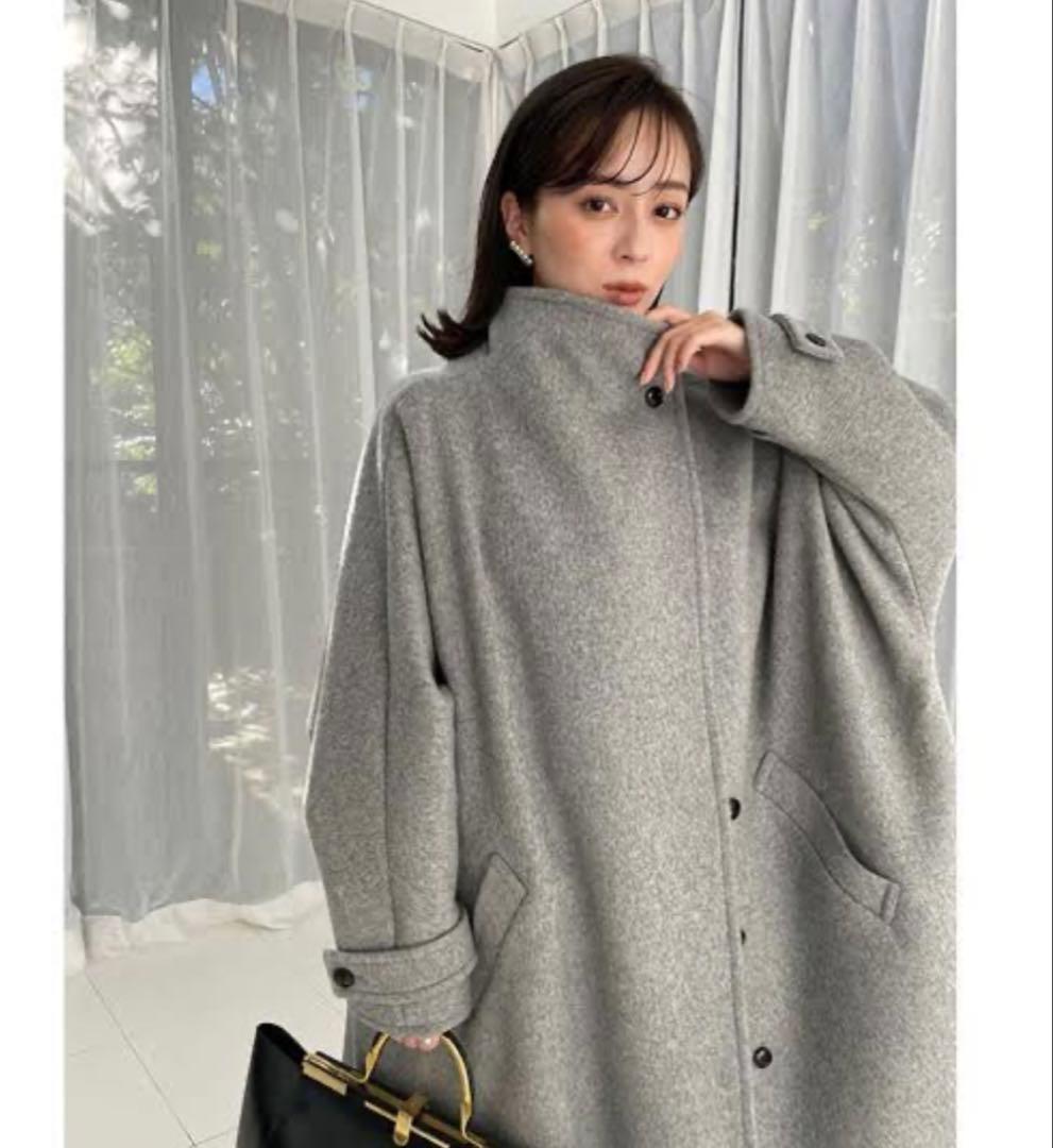 anuans Super140ファインウールポンチョスリットコート 2way - メルカリ