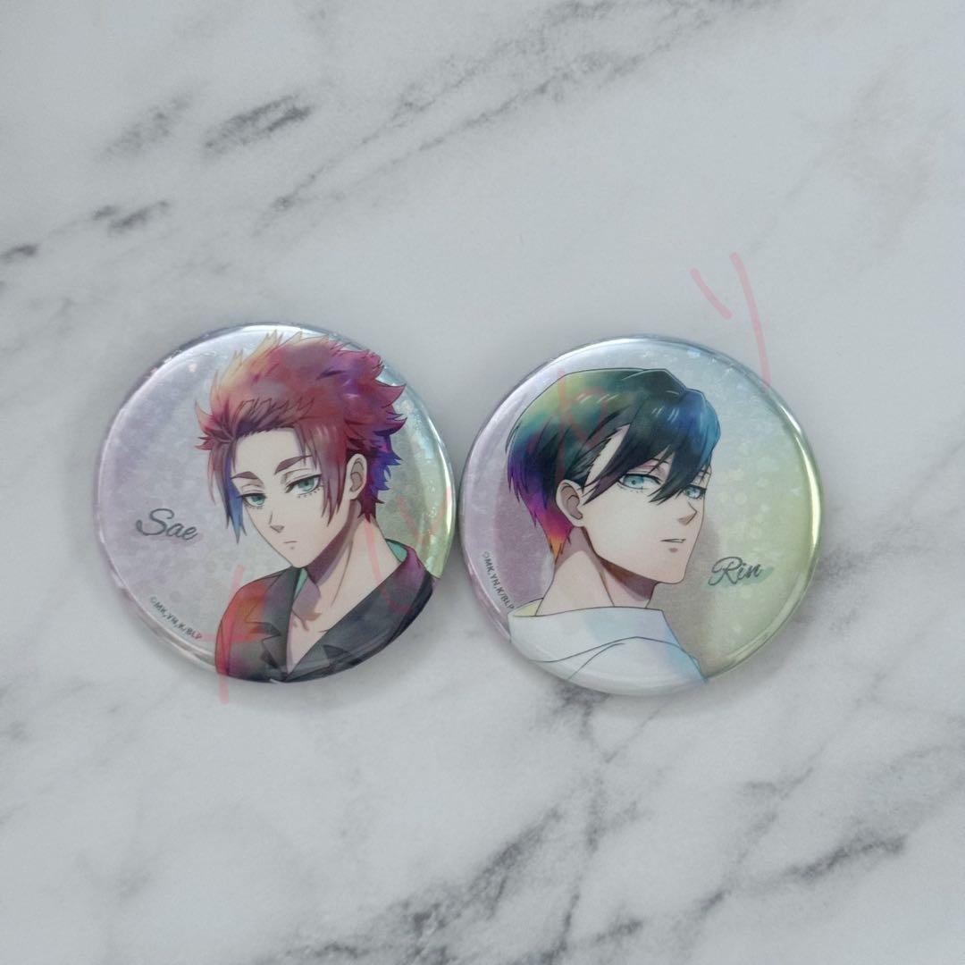 ブルーロック frame pale tone ホログラム缶バッジ 糸師冴＆糸師凛
