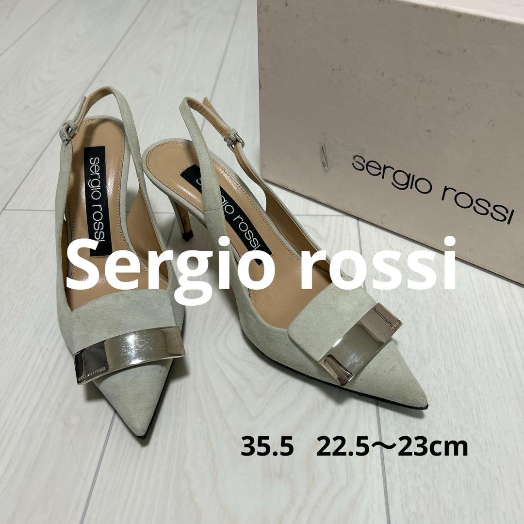 【美品】定価10.4万Sergio rossi セルジオロッシミュール　35.5 Sergio Rossi(セルジオ ロッシ)｜srSI ROSSI ミュール/ブラック の通販
