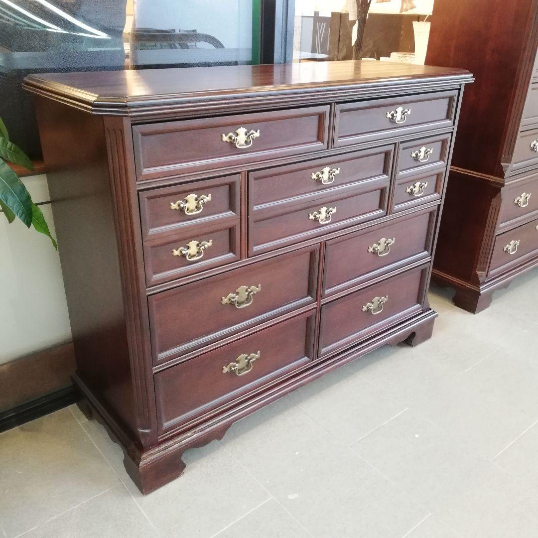 ◇Bassett Furniture　アメリカ製　ヴィンテージ　|　ローチェスト BASSETT FURNITURE Westmoor Oak Collection Rustic Country French 64