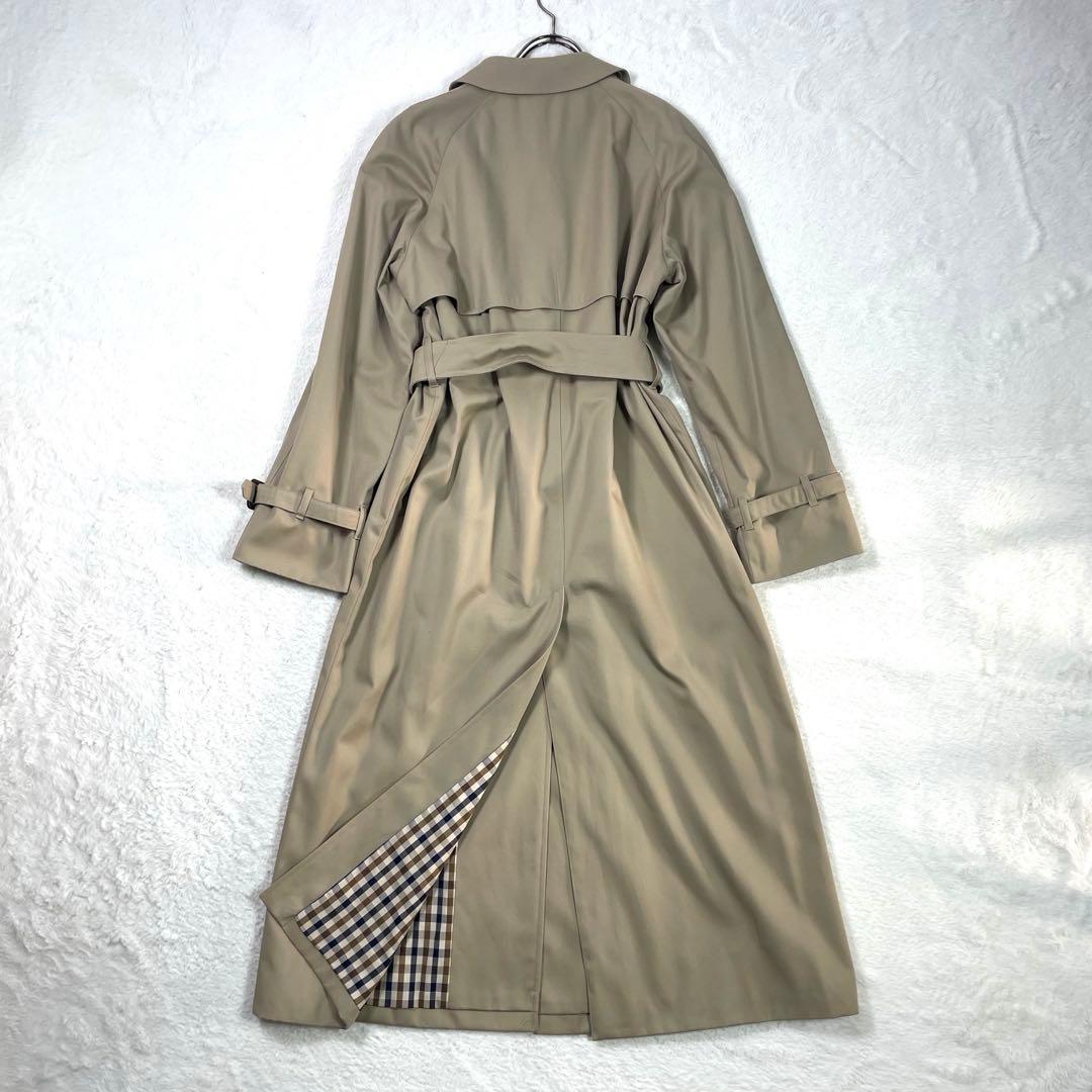 美品✨アクアスキュータム トレンチコート イギリス製 ギンガム