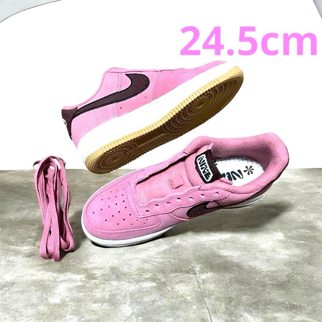 未使用 NIKE エアフォース1 スウェード 本革 ピンク 紫色 - メルカリ