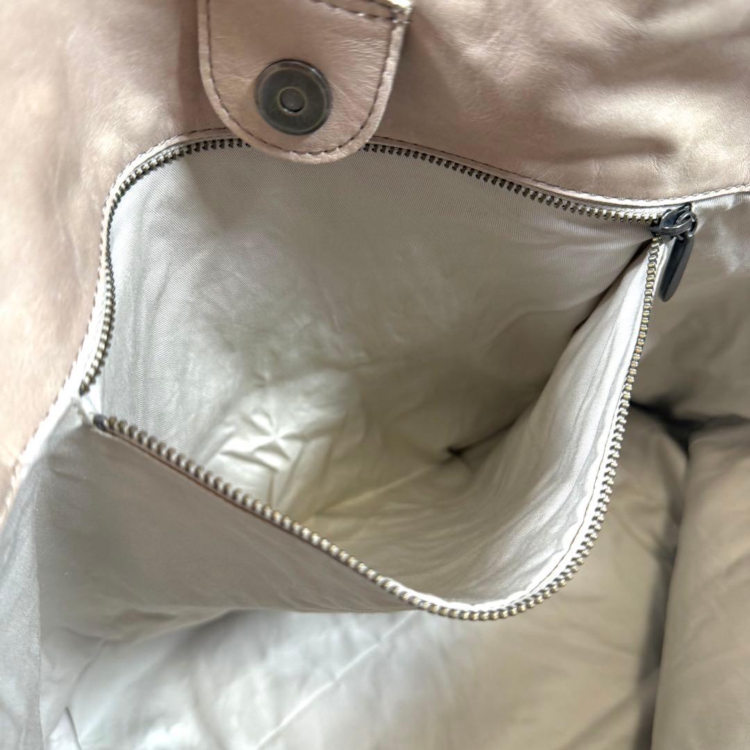 未使用に近い】ヨーガンレール トートバッグ シワ加工 馬革 アイボリー