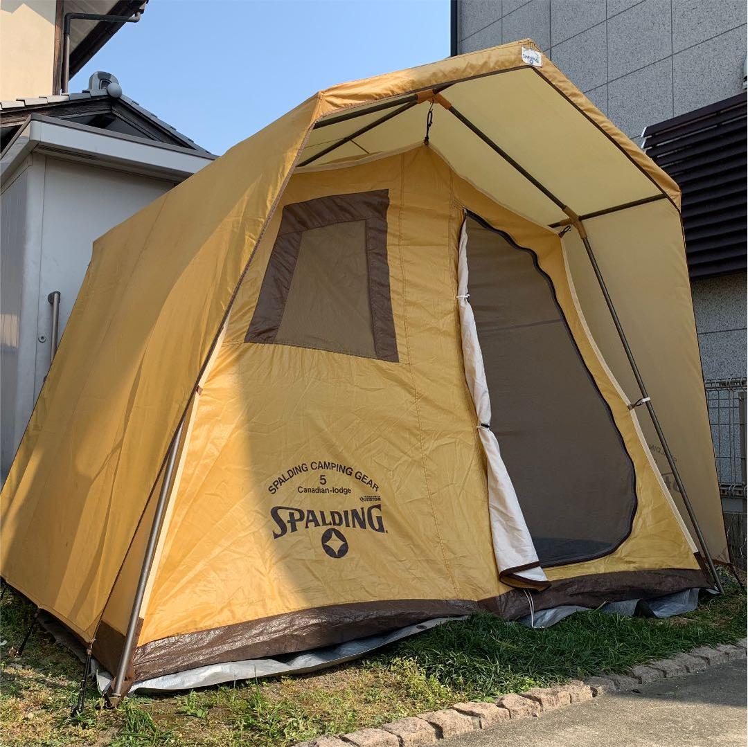 ジャンク品】スポルディング カナディアンロッジ5 鉄骨テント - メルカリ