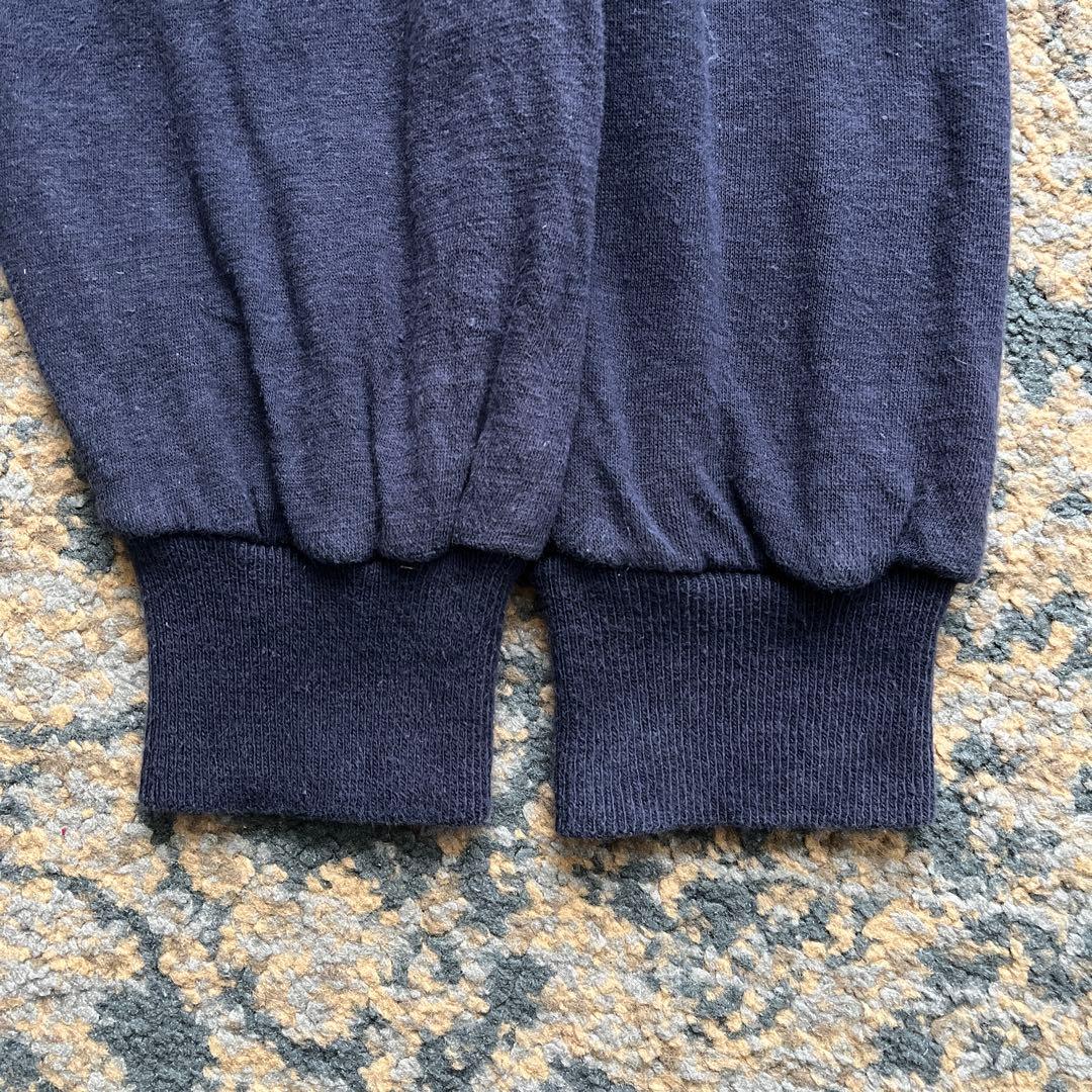 80s ダブルフェイス 裏サーマル ジップパーカー ネイビー ルーマニア