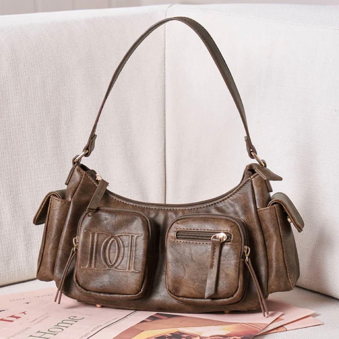 Darich ダーリッチ DDレザーハンドルバッグ ブラウン