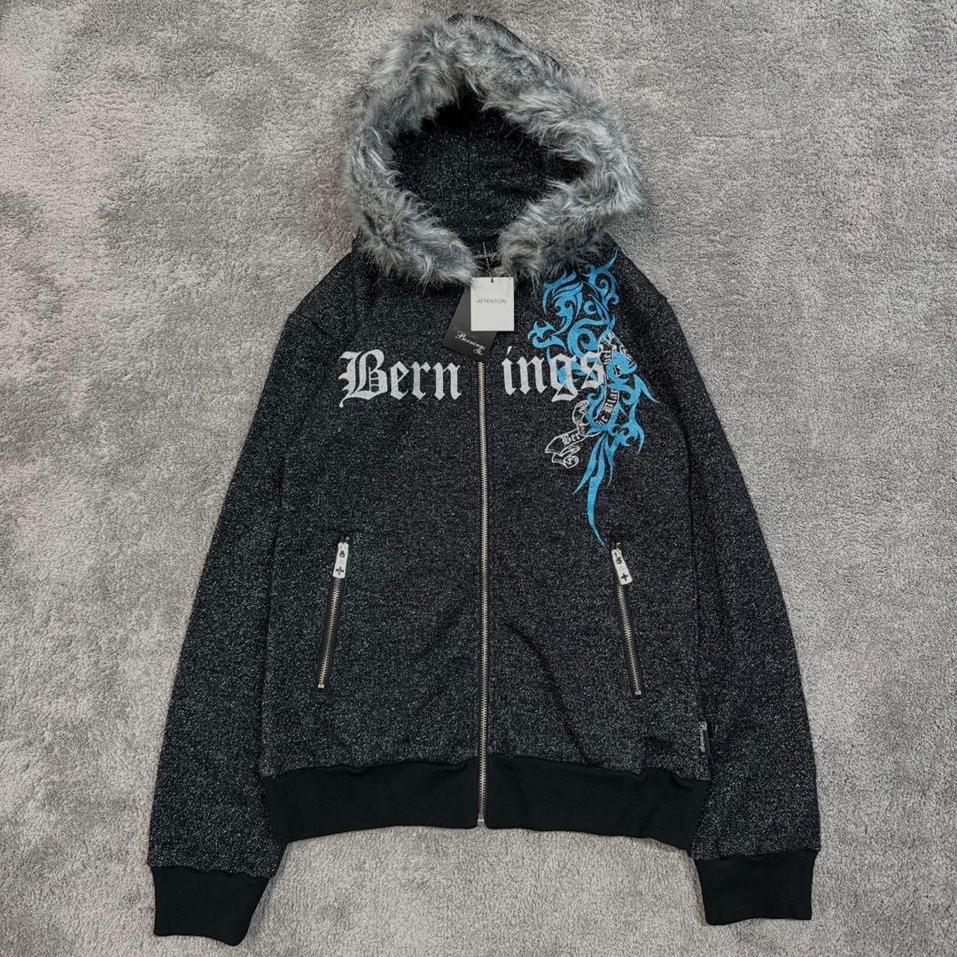 00s archive y2k平成ギャル男 お兄系 ファーフード ジップパーカー