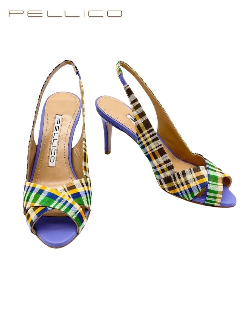 新品】PELLICO スエードポインテッドトゥパンプス マルチカラー 34