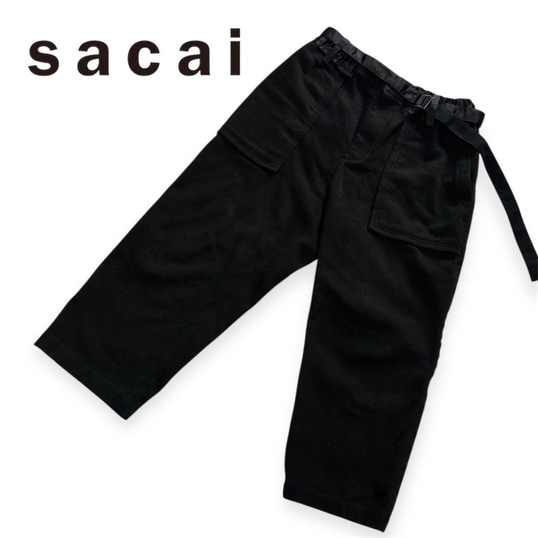 【Sacai】サカイ『コットンツイルパンツ size1』20-02436M Sacai ツイルパンツ | ブラック | FARFETCH JP