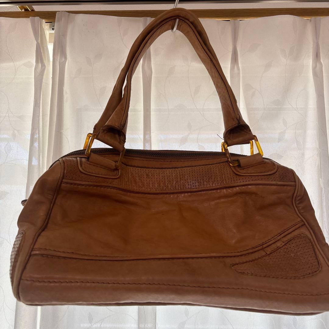 dieselミニボストンバッグ DIESEL (ディーゼル) ロゴプリント レザー