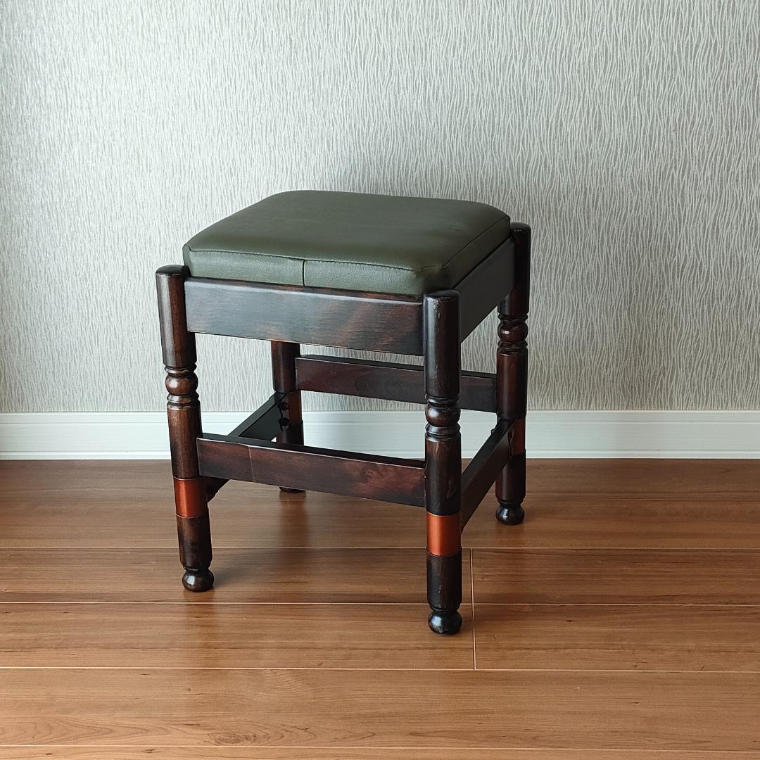 ヴィンテージ　スツール　サイドチェア　オットマン　レザー ヴィンテージ スツール サイドチェア オットマン レザー